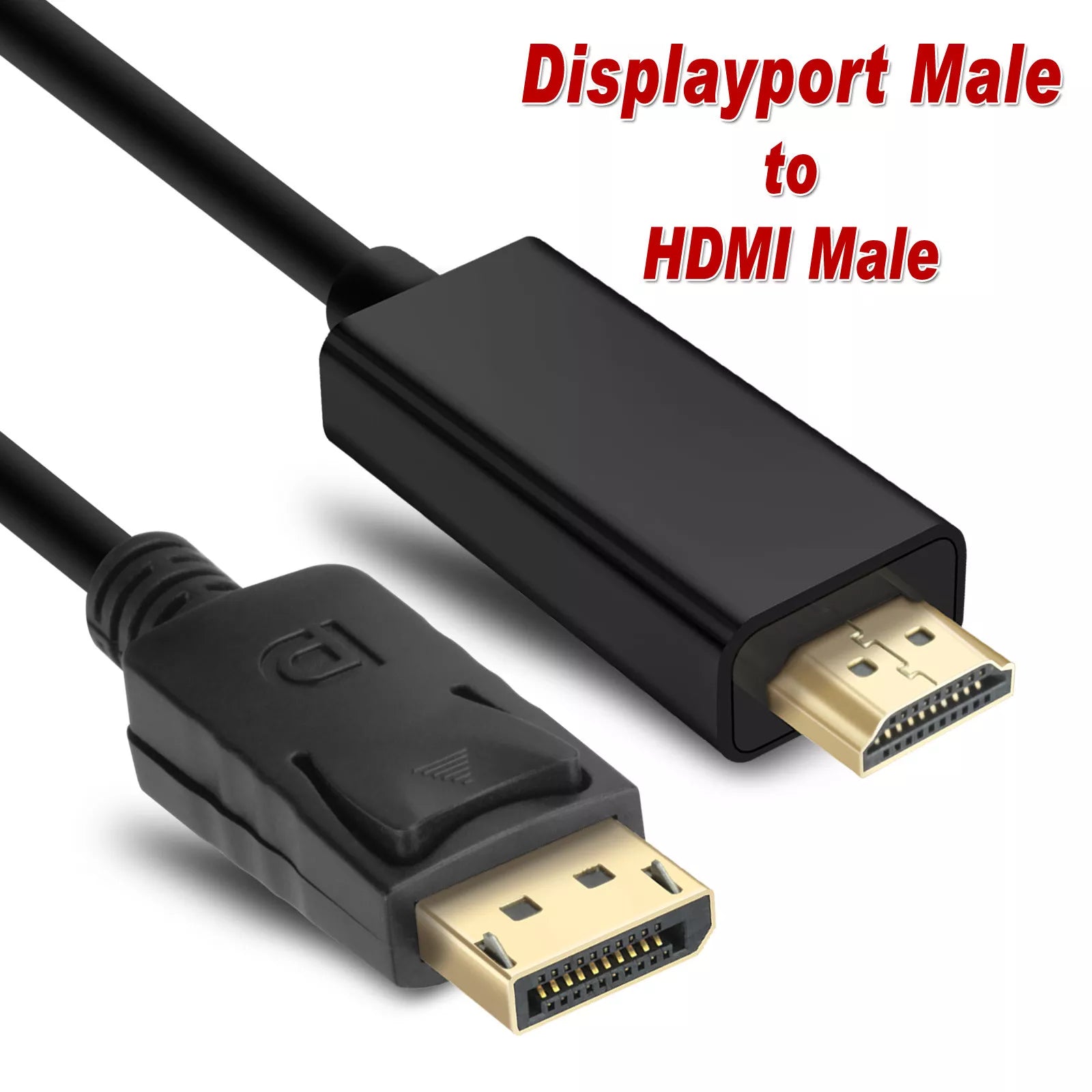 Displayport DP to HDMI Cable Male to Male HD 4K 1080P High Speed Display Port OZ Displayport DP to HDMI Cable Male to Male HD 4K 1080P High Speed Display Port OZ